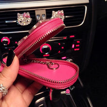French Bulldog Car Key Leather Holder
